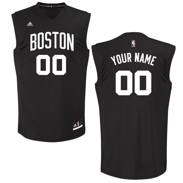 Men Boston Celtics Adidas Black Custom Chase NBA Jersey